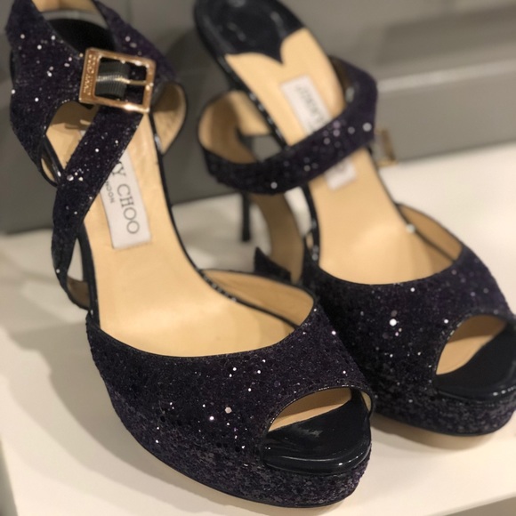 Jimmy Choo | Shoes | Jimmy Choo Purple Sparkle Heels | Poshmark